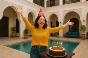 celebration birthday in private riad in marrakech